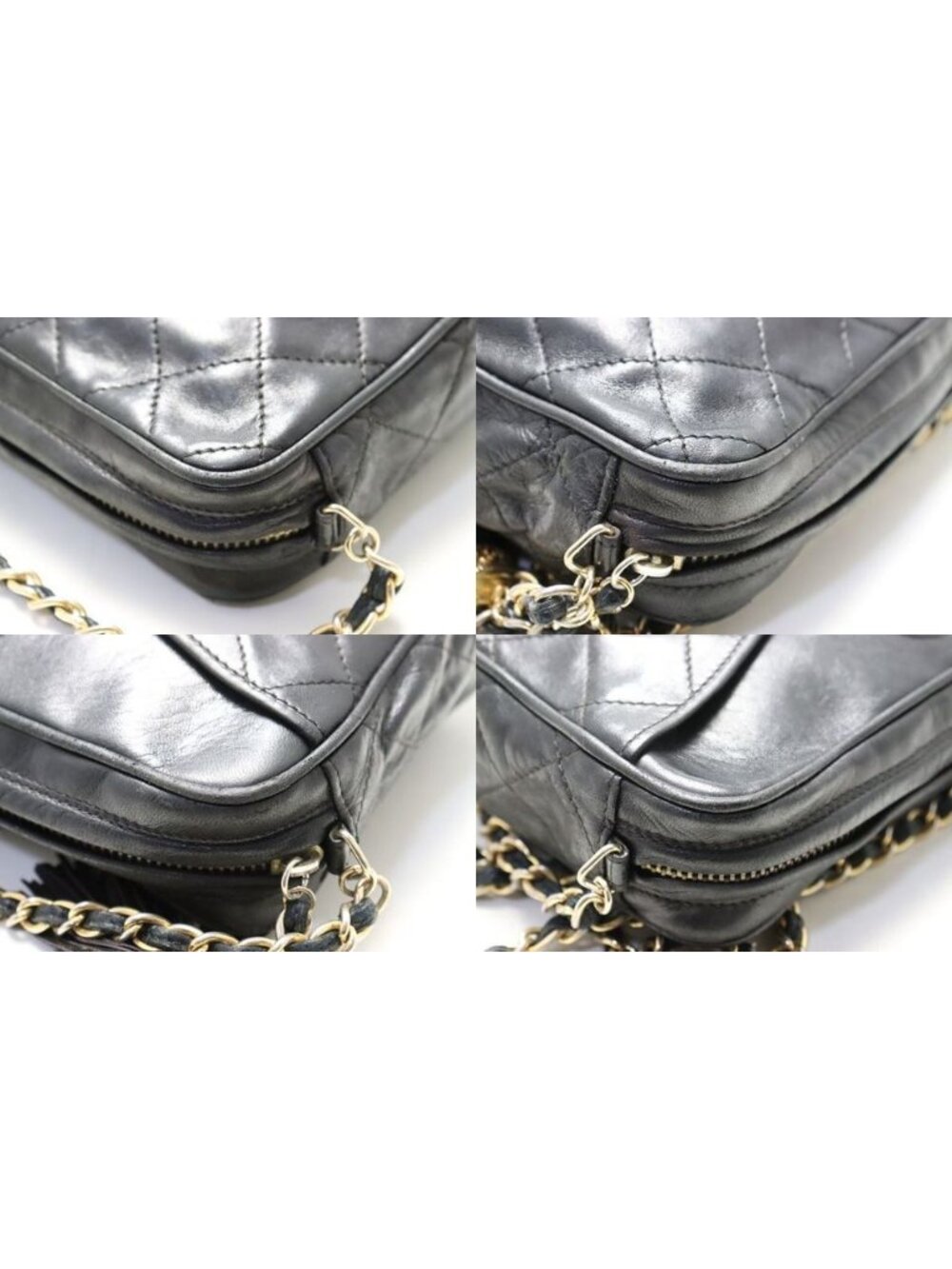 Chanel 0 Quilted Fringe GD Leather Chain Shoulder - Picture 8 of 9